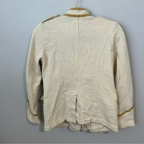 Denim & Supply Ralph Lauren Vintage Cream Gold Utility Jacket Women’s Medium - Picture 4 of 6